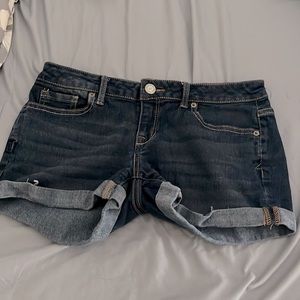 blue jean shorts